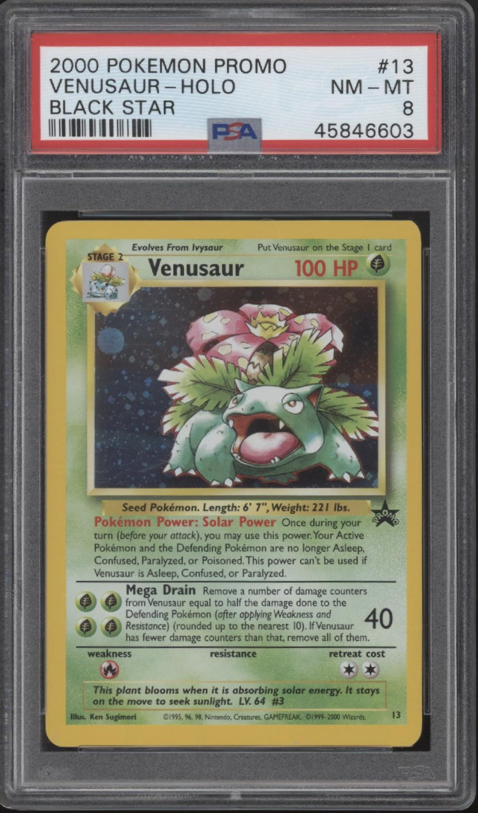 Venusaur Pokemon Black Star Promo Holo #13 PSA 8